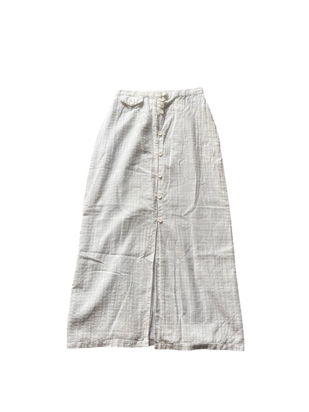 Paloma Wool Off-White Textured Button-Front Midi Skirt